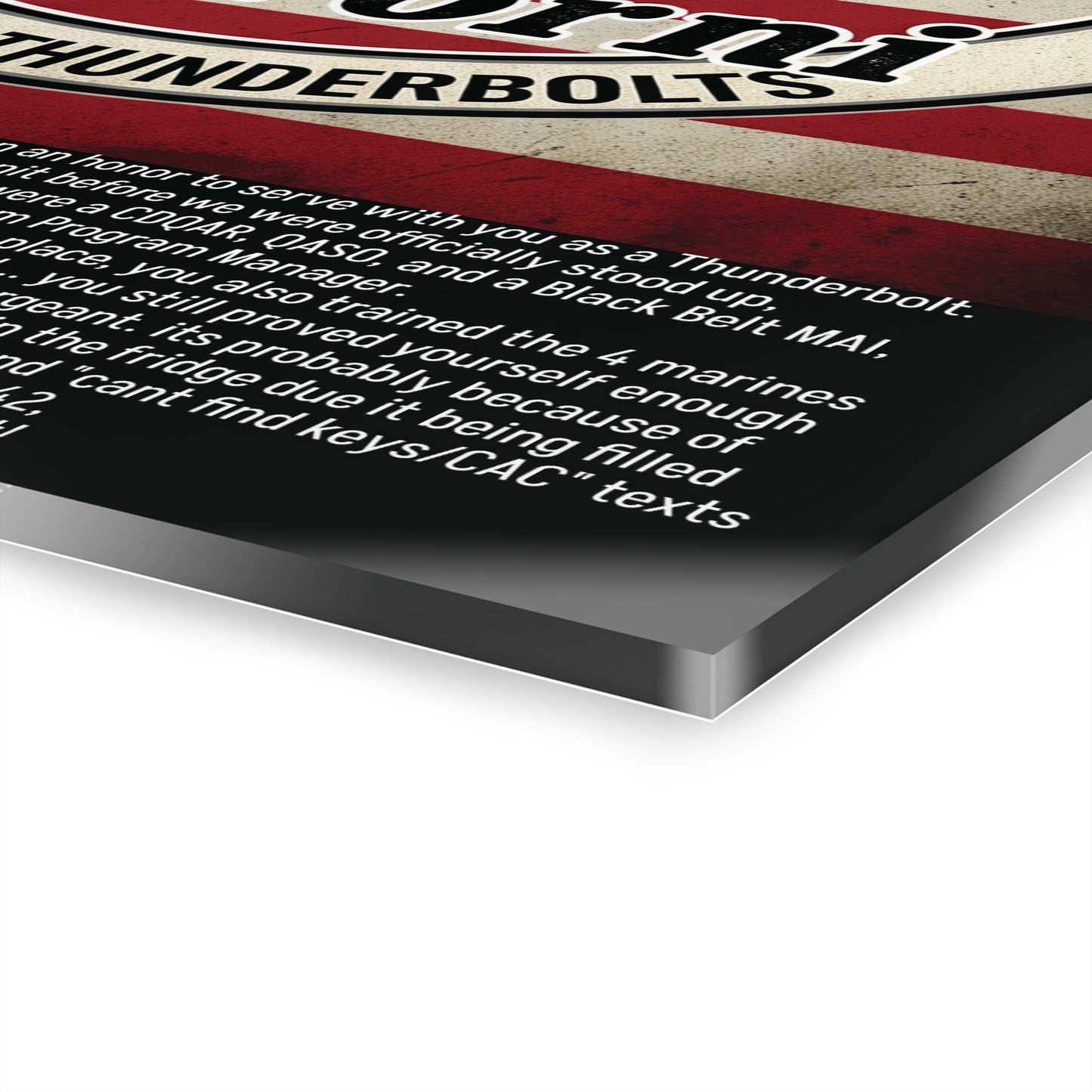 Military Going Away Plaque