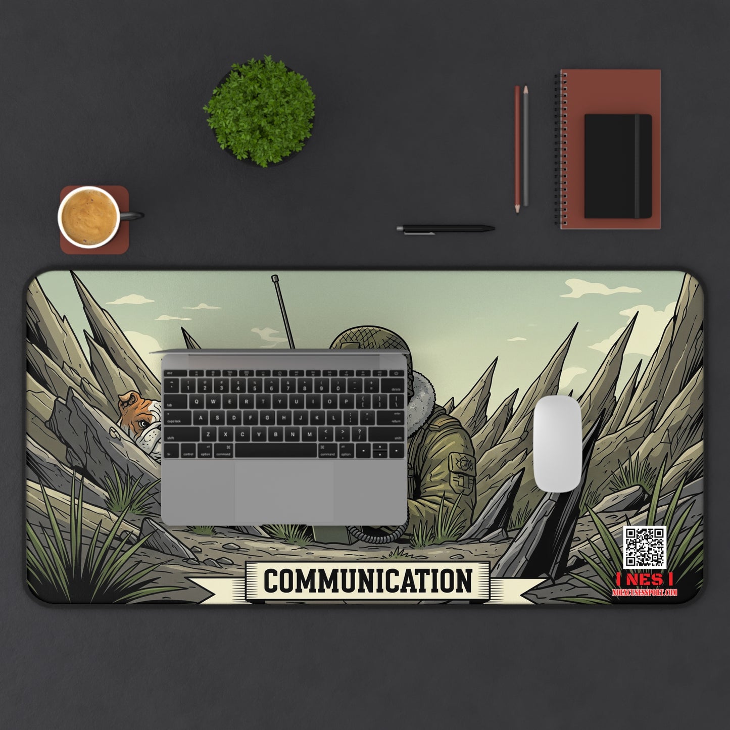 Chesty's Desk Mat - Comm