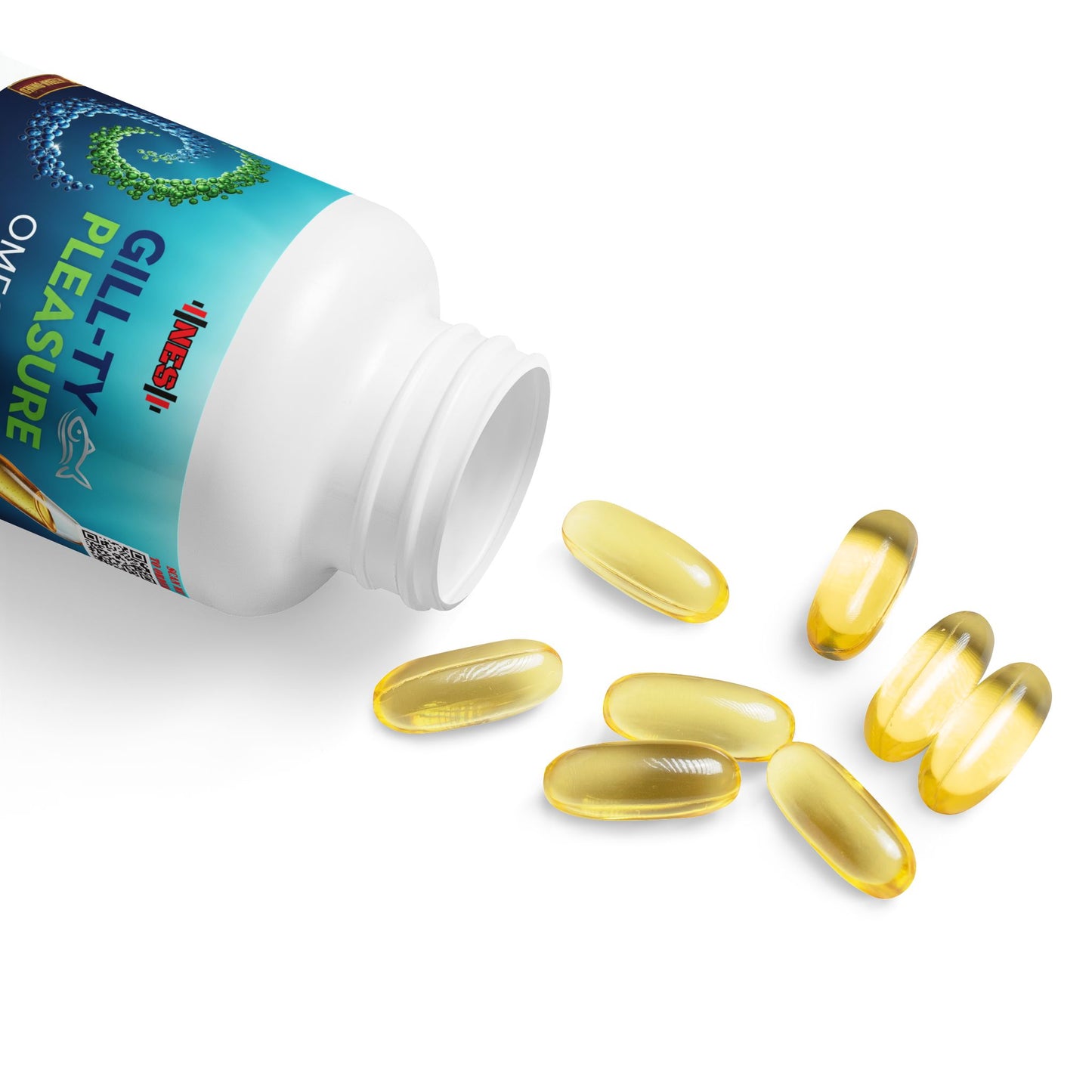 Gill-ty Pleasure - Omega 3 Fish Oil Supplement (60 Softgels)