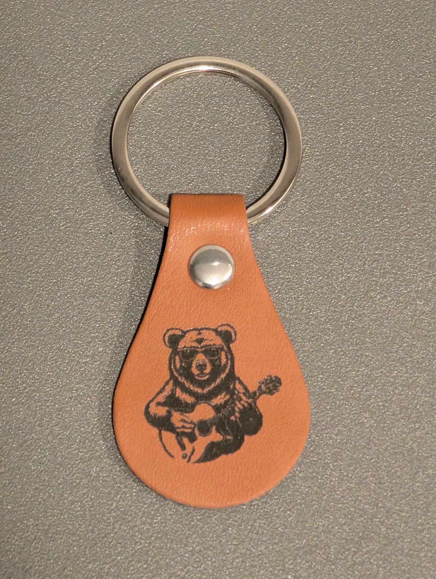 Custom Engraved Leather Keyring