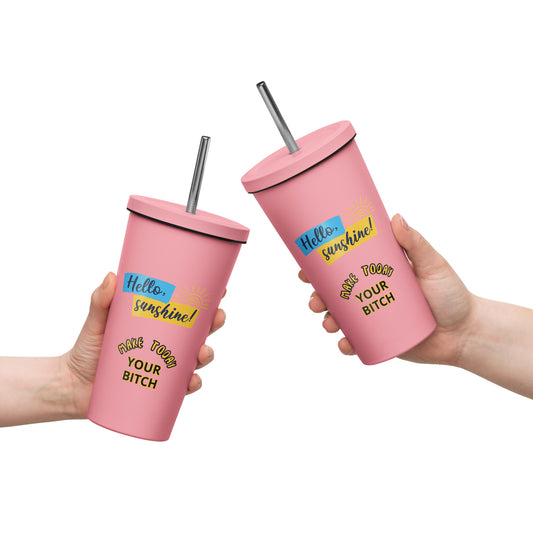 Make Today - Insulated tumbler with a straw