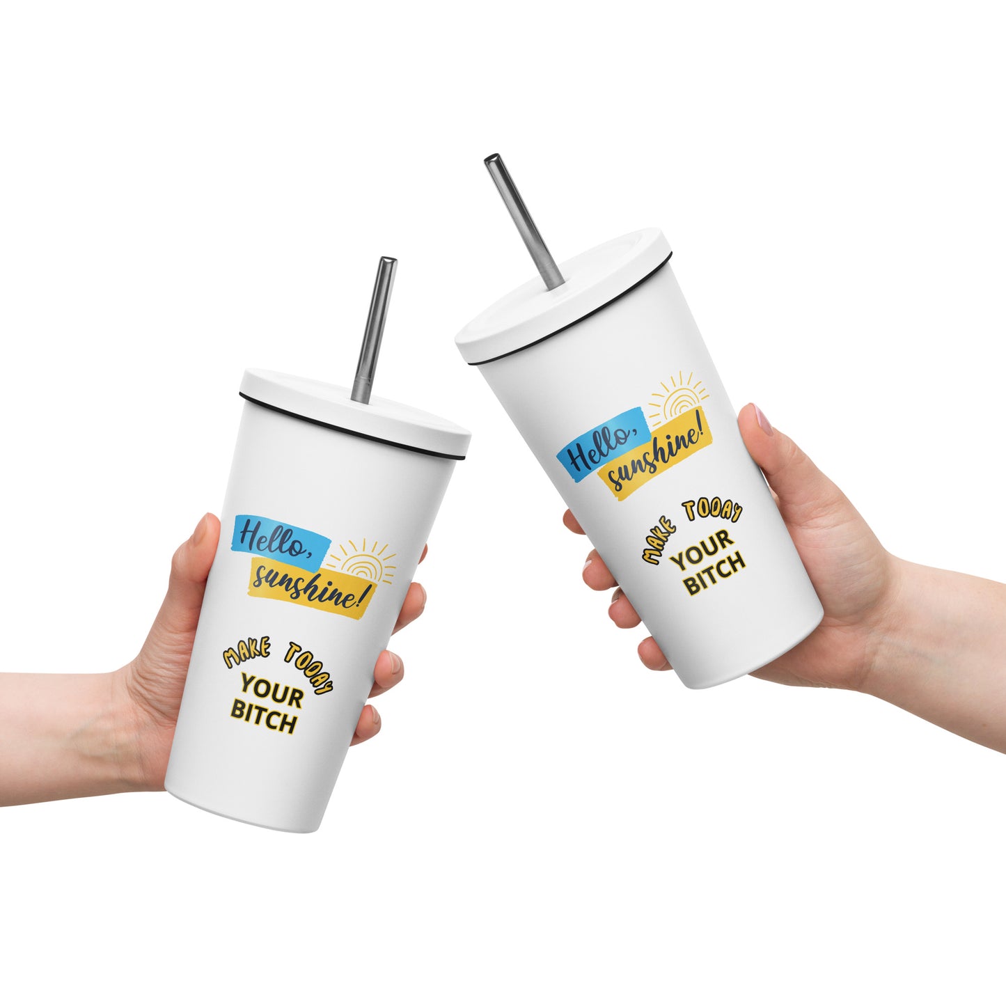 Make Today - Insulated tumbler with a straw