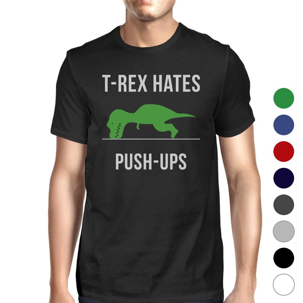 T-Rex Push Ups Mens Funny Workout Shirts Lightweight Cotton T-Shirt – No  Excuses Sports
