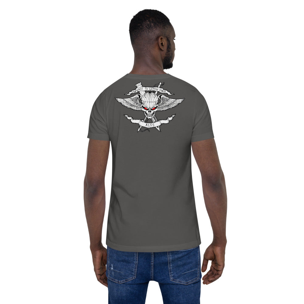 ALSS Unisex Tee Back, Asphalt