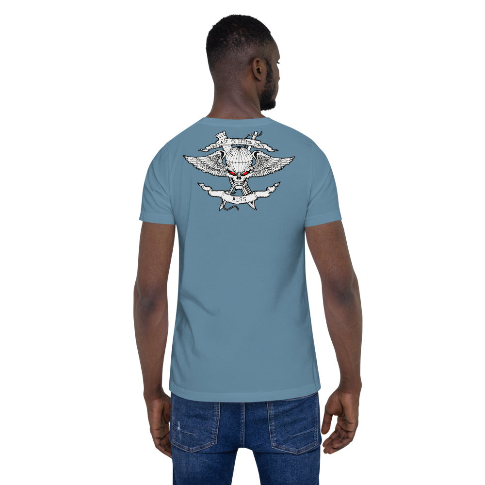 ALSS Unisex Tee Back, Steel Blue