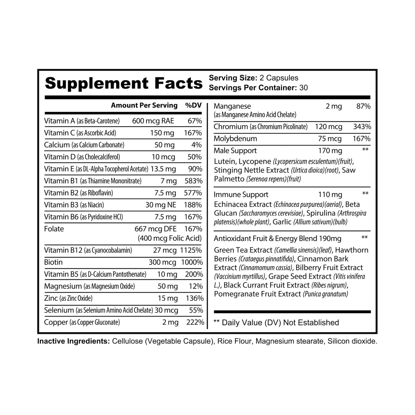 The Super He-Ro - Men Multivitamin Supplement (60 Capsules)