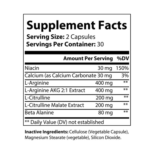 Valor Boost - L-Arginine Supplement (60 Capsules)