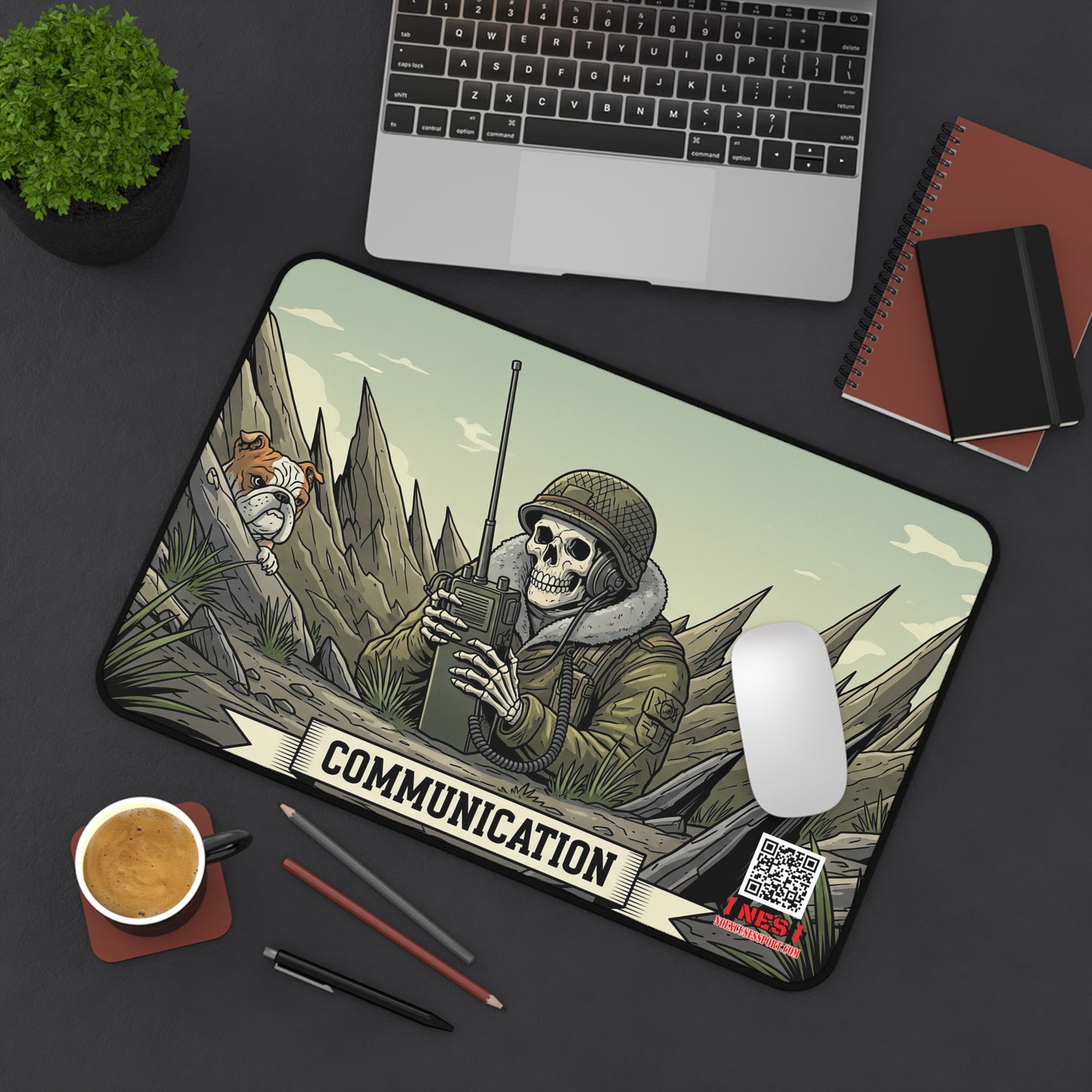 Chesty's Desk Mat - Comm