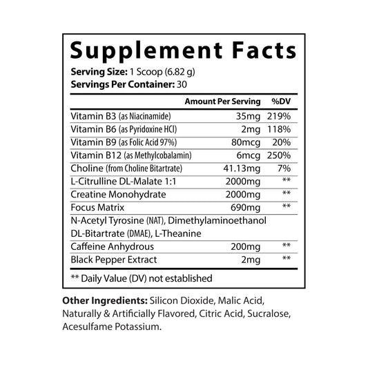 ONE FOR CHESTY Pre-Workout Supplement, Fruit Punch (204g, 7.1oz)