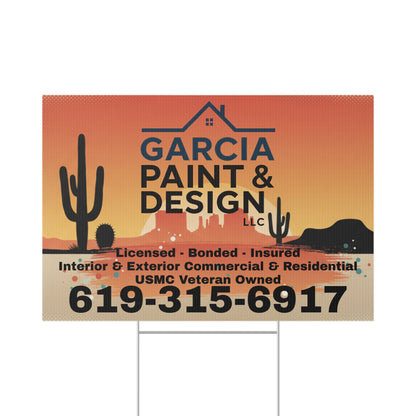 Garcia Paint And Design Lawn Sign