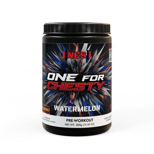 ONE FOR CHESTY Pre-Workout Supplement, Watermelon (300g, 10.58oz)