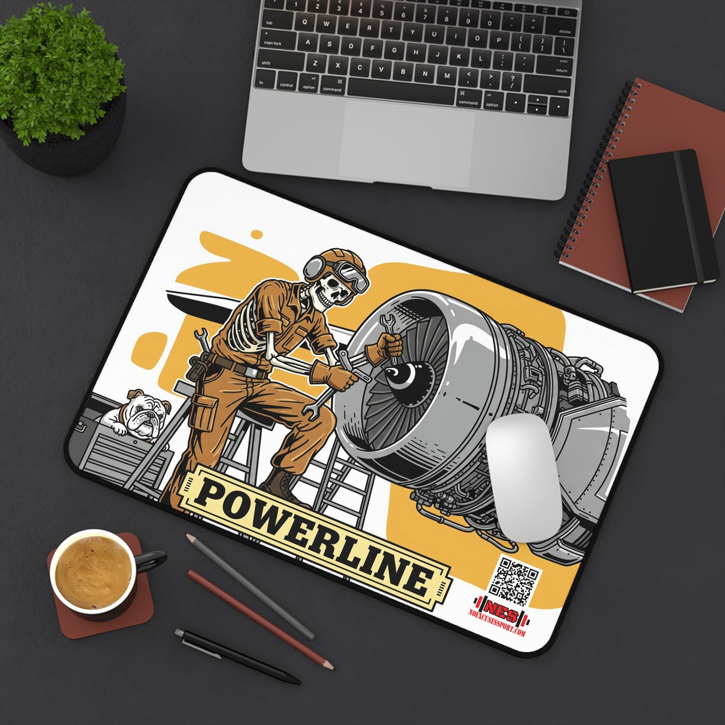 Chesty's Desk Mat - Powerline