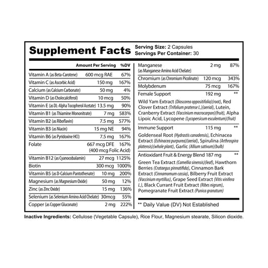 The Super She-Ro - Women Multivitamin Supplement (60 Capsules)