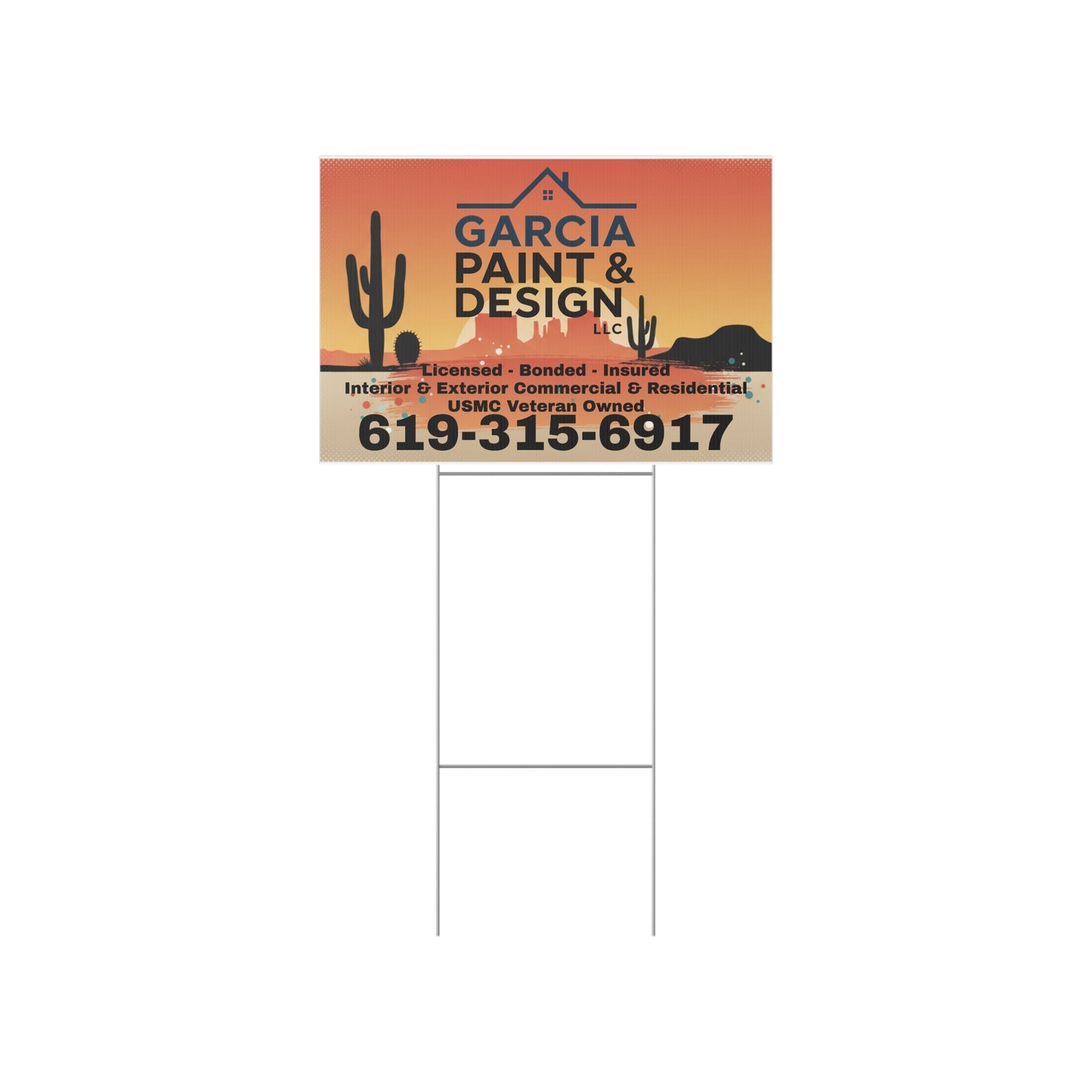 Garcia Paint And Design Lawn Sign