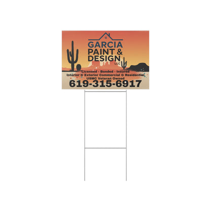Garcia Paint And Design Lawn Sign