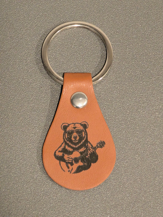 Custom Engraved Leather Keyring