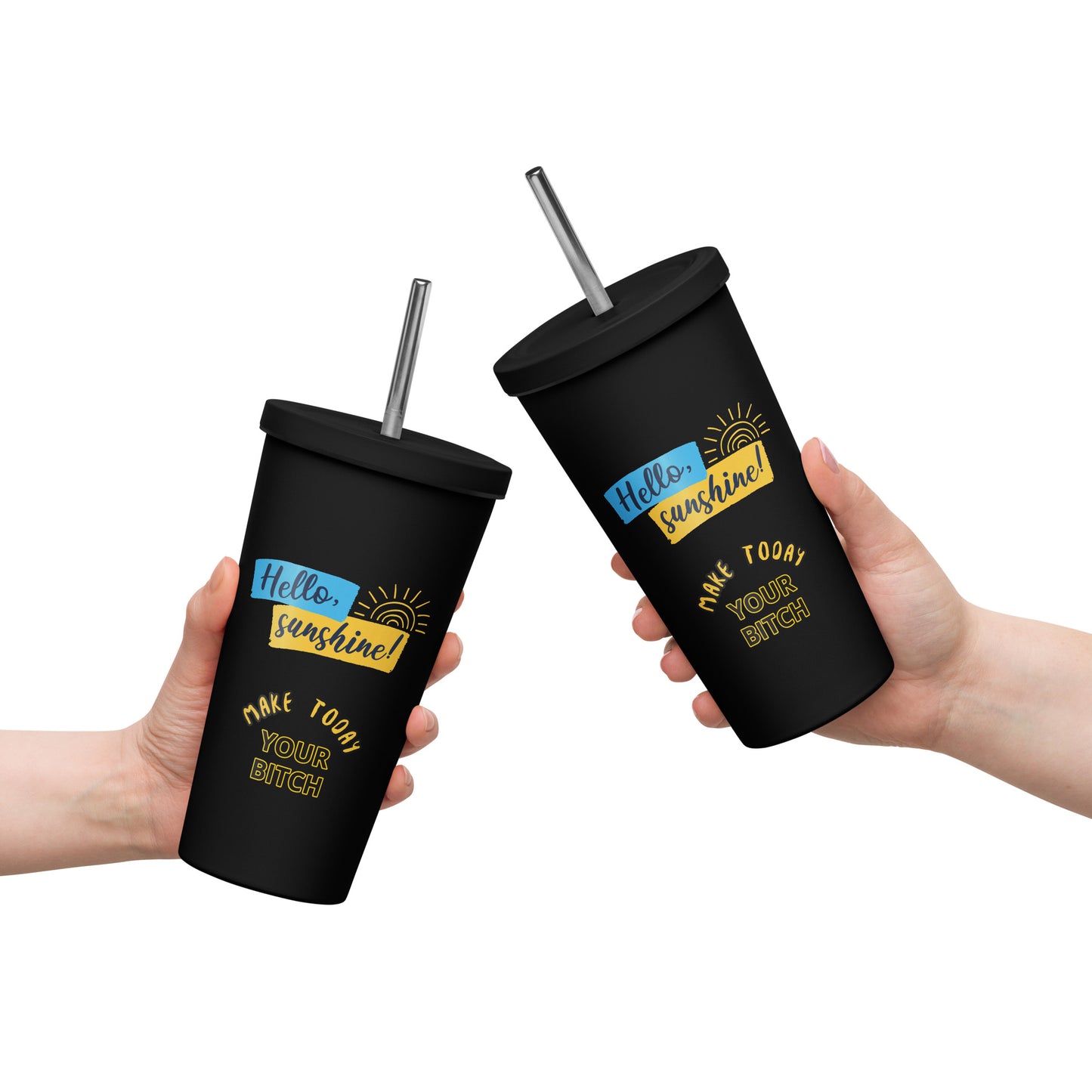 Make Today - Insulated tumbler with a straw