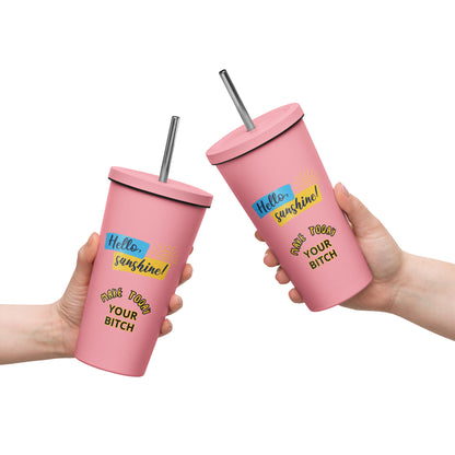 Make Today - Insulated tumbler with a straw