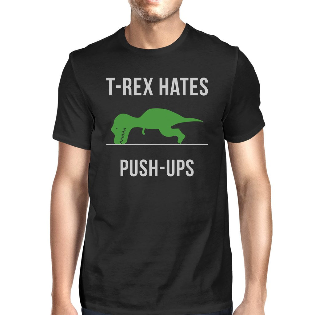 T-Rex Push Ups Mens Funny Workout Shirts Lightweight Cotton T