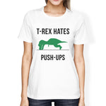 T-Rex Push Ups Womens Humorous Gym Tops Funny Graphic T-Shirt Gift