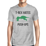 T-Rex Push Ups Mens Funny Workout Shirts Lightweight Cotton T-Shirt