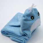 Bamboo Rayon Whale Hooded Turkish Towel: Little Kid